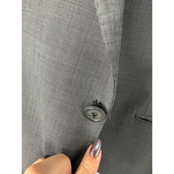 Peter Millar 100% Wool Sport Coat Gray Blazer Men 48T Made in Canada Two Button - Picture 12 of 12